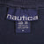 Vintage Nautica Spellout Blue Tee Shirt 1990S Size Medium Made In Usa