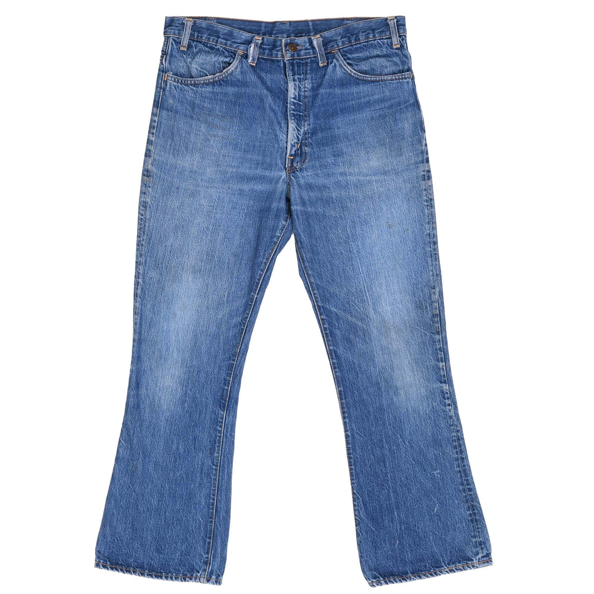 VINTAGE LEVIS 517 BOOTCUT SINGLE STITCH JEANS INDIGO 1970S SIZE W35 L2