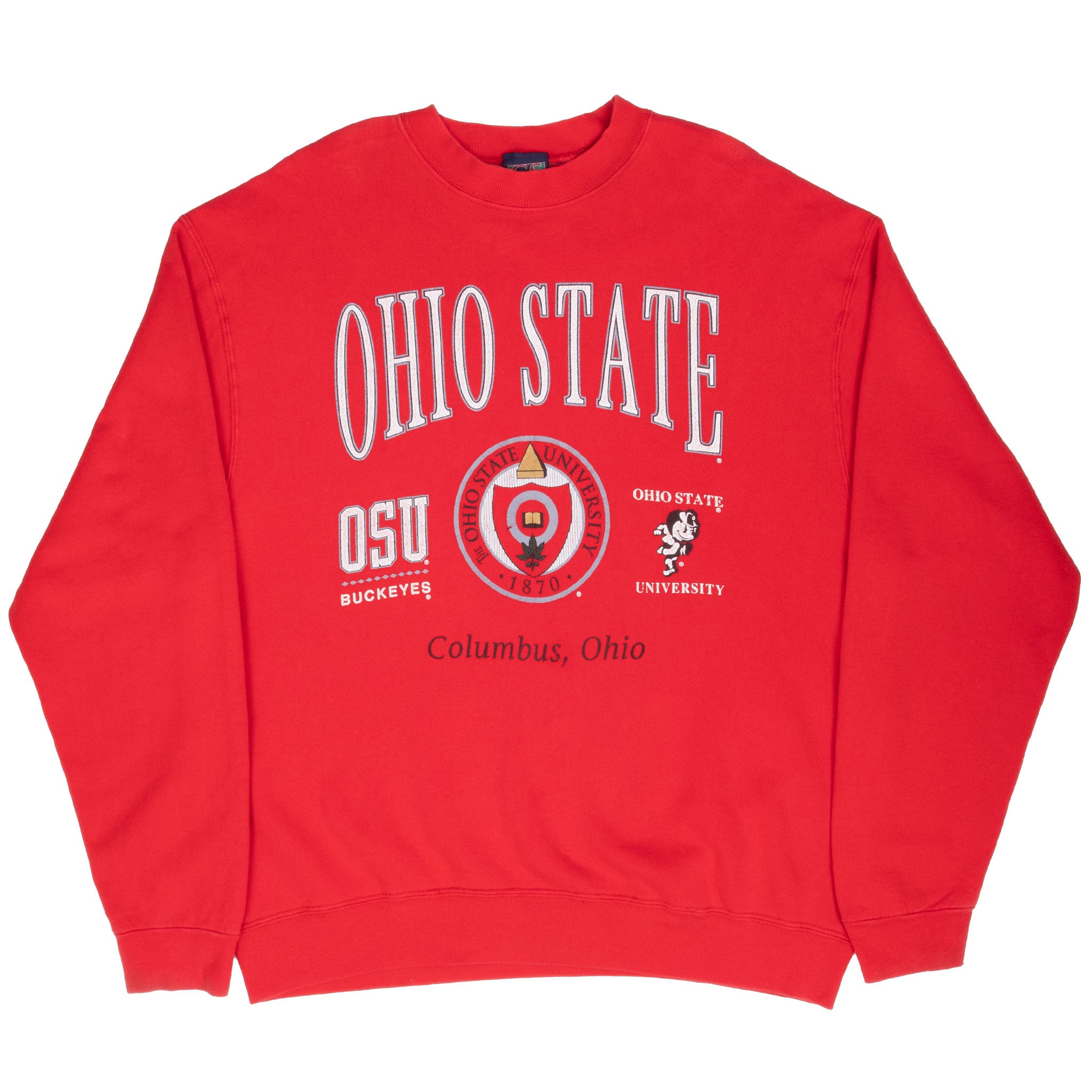 Vintage Ncaa Osu Ohio State Buckeyes Sweatshirt 1990S Size XL Made In Usa