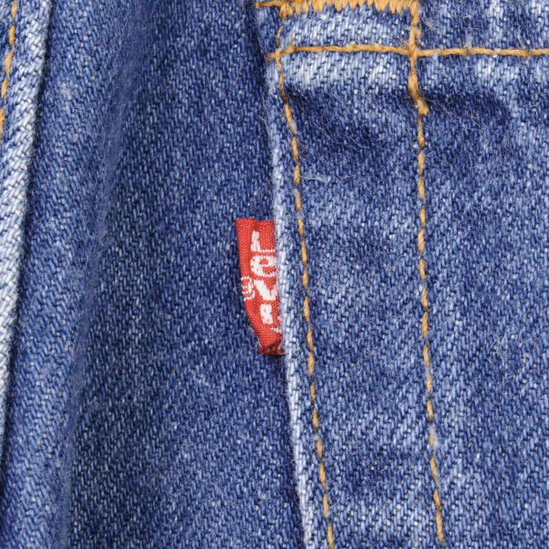 Beautiful Indigo Levis 501 Jeans 1980s Made in USA with Medium Wash with light Whiskers  Size on tag 38X36 Actual Size 36X33 Back Button #552