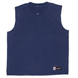 VINTAGE NIKE BASKETBALL CENTER SWOOSH NAVY BLUE TANK TOP TEE SHIRT 2000S XL