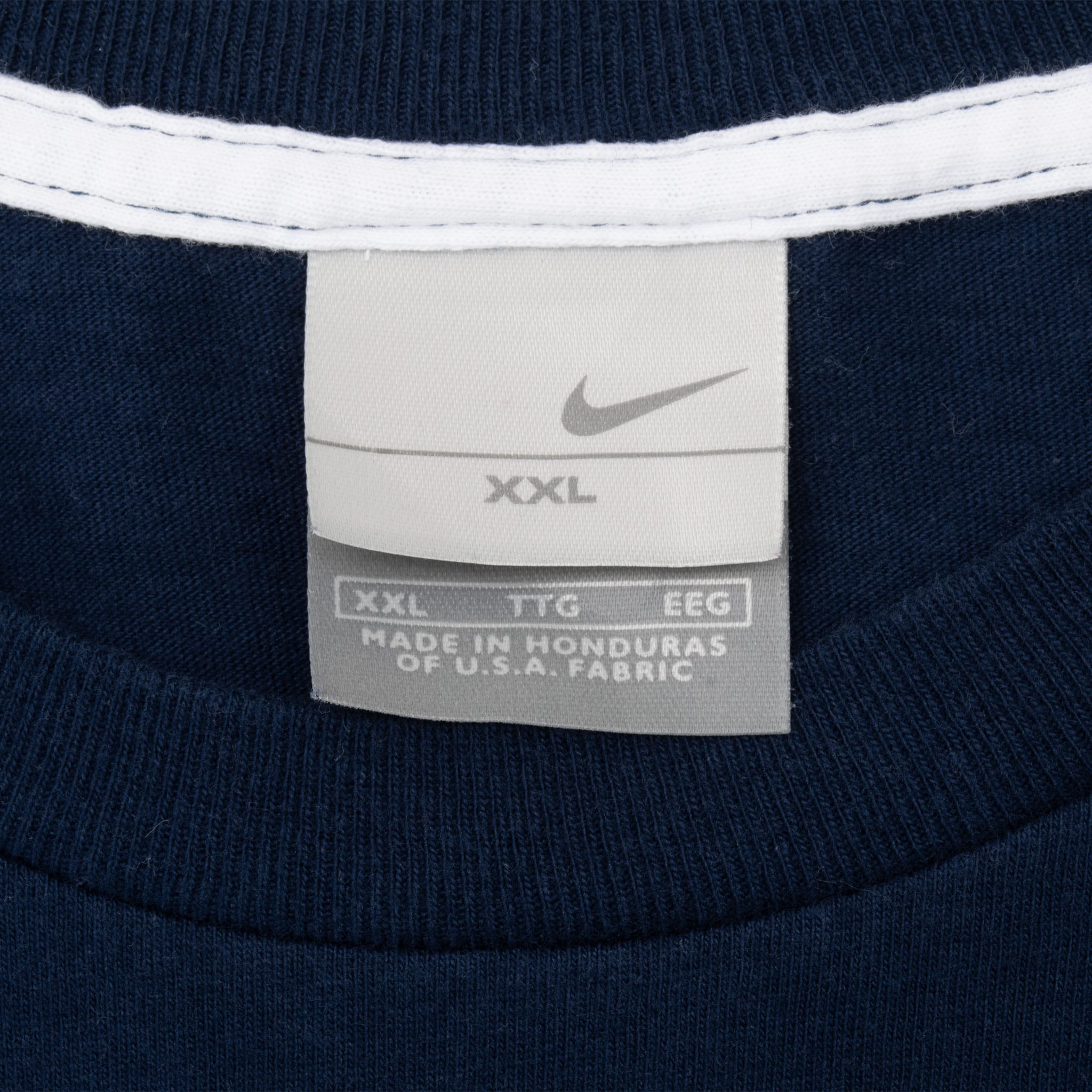 VINTAGE NIKE CLASSIC SWOOSH NAVY BLUE TEE SHIRT 2000S XL