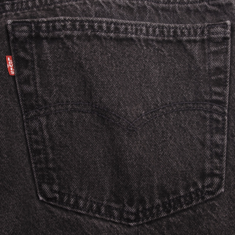 Beautiful Black Levis 501 Jeans Made in USA  Size on Tag 42X30  Back Button #520