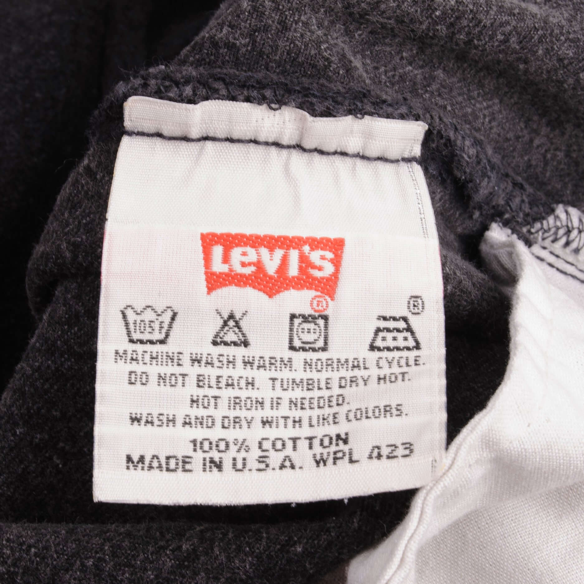 Beautiful Black Levis 501 Jeans Made in USA  Size on Tag 42X30  Back Button #520