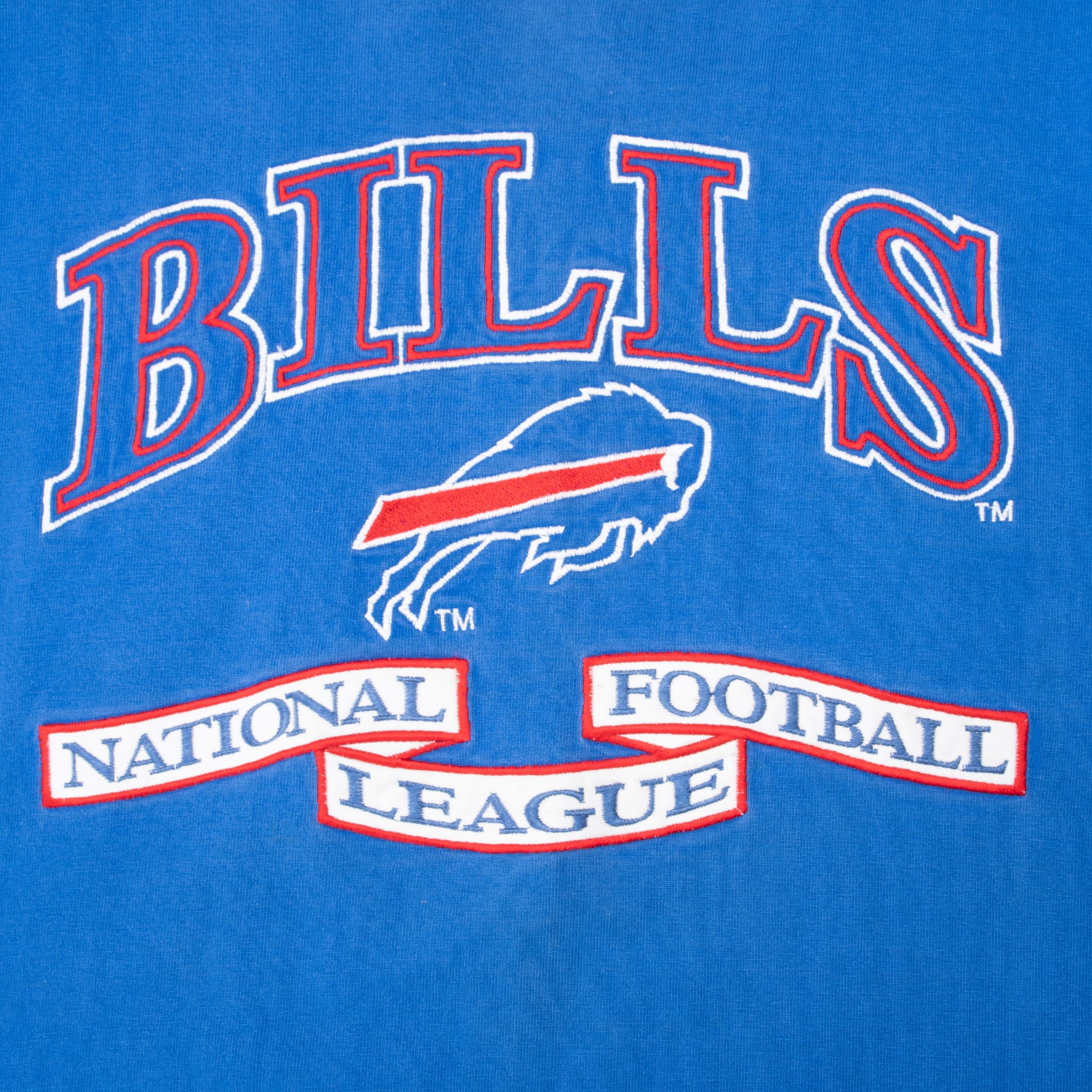Vintage NFL Buffalo Bills Embroidered 1990S Tee Shirt Size Large Made In USA With Single Stitch Sleeves