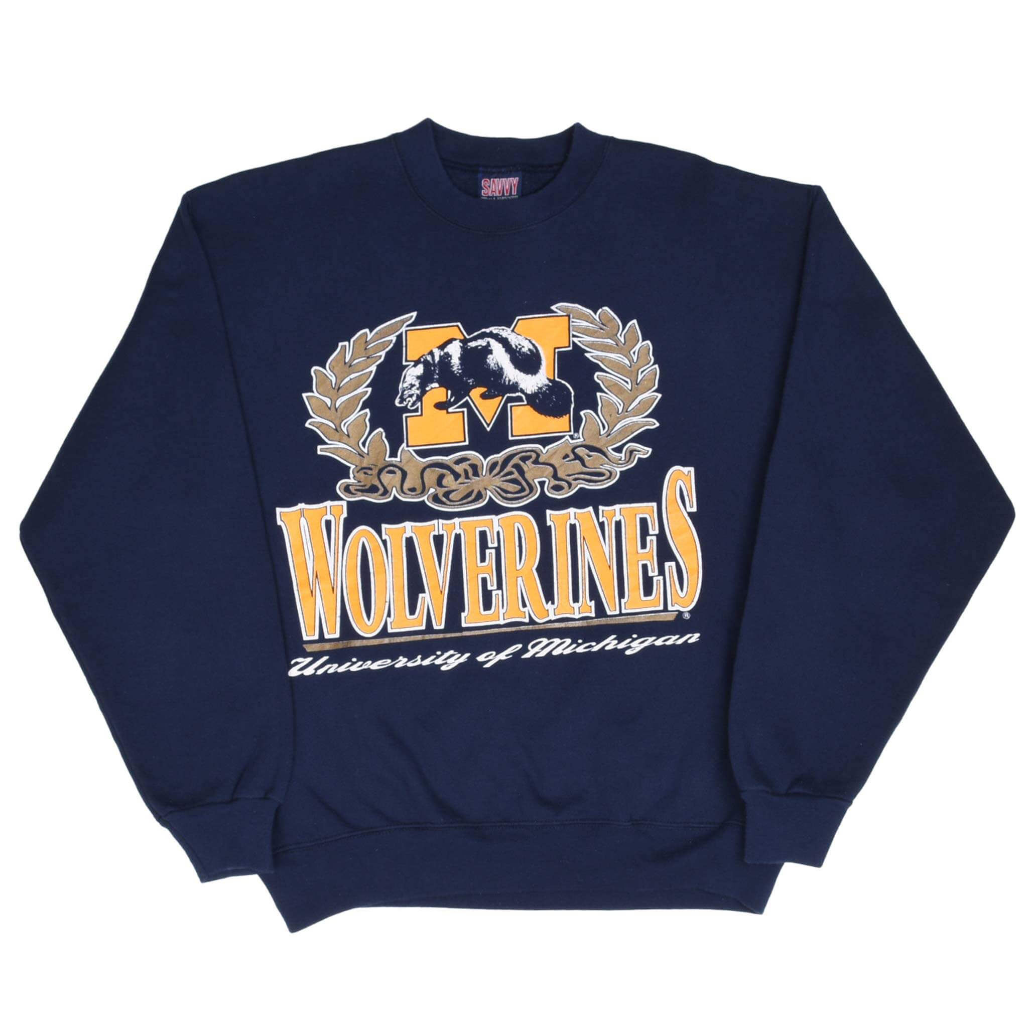 Vintage Ncaa Michigan Wolverines 1990S Sweatshirt Size Large Made In Usa