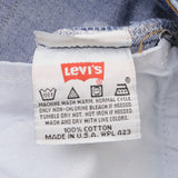 Beautiful Indigo Levis 501 Jeans 1980s Made in USA with Medium Wash   Size on tag 34X32 Actual Size 33X31  Back Button #532