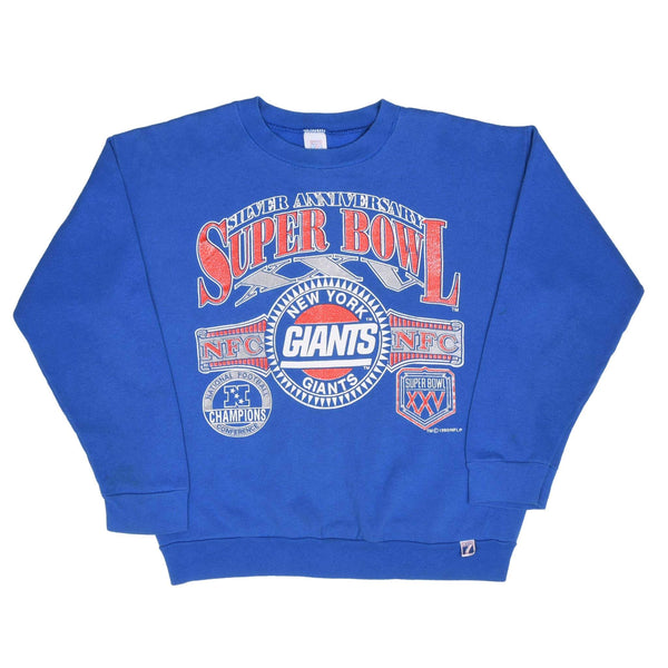 Vintage Nfl New York Giants Super Bowl Xxv 1990 Sweatshirt Size Large Made In Usa