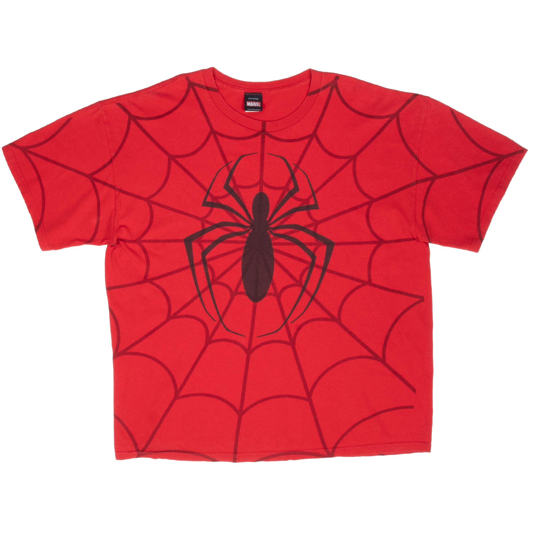 Vintage Marvel Spiderman All Over Print Tee Shirt 2012 Size XL