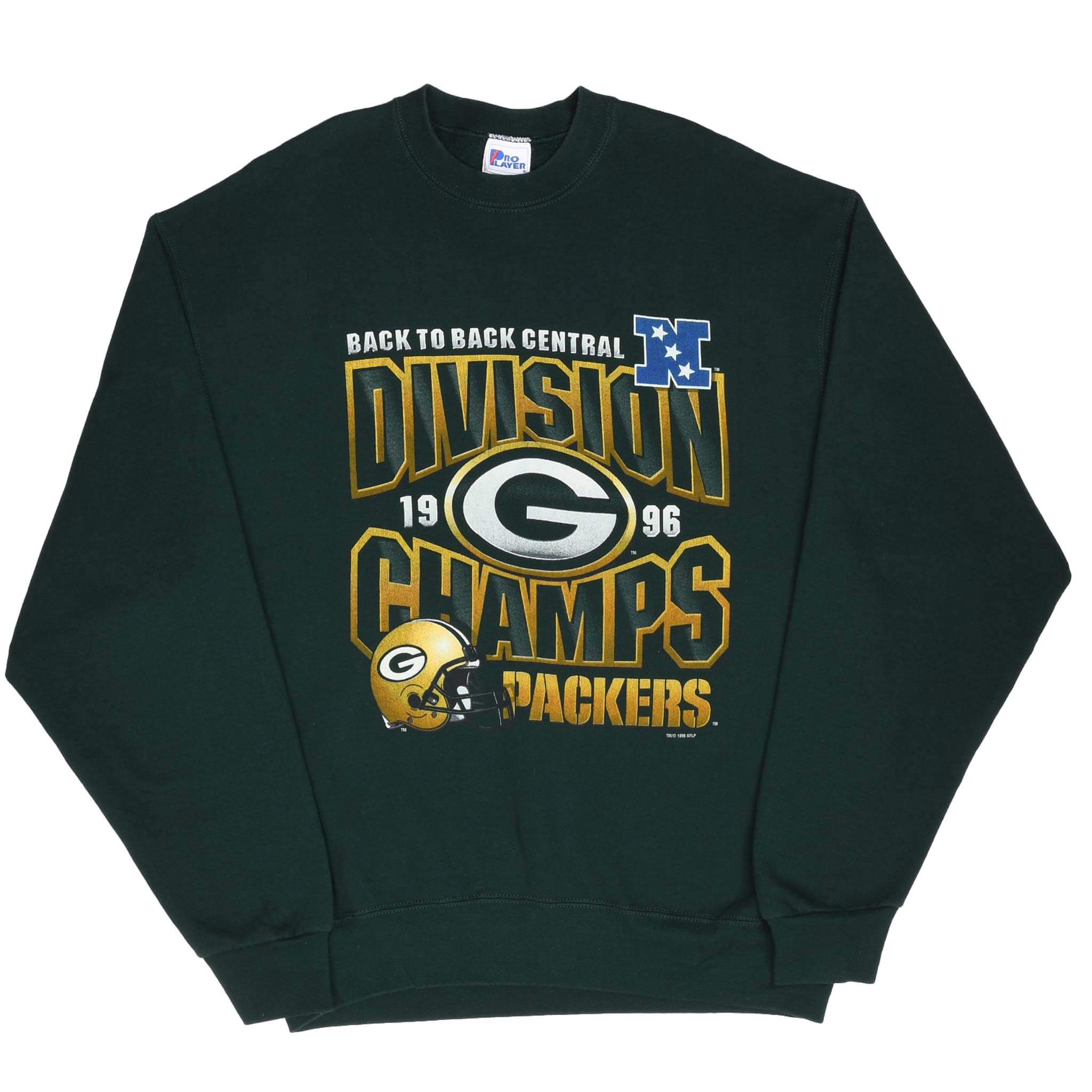 Vintage Nfl Green Bay Packers Nfc Champions 1996 Sweatshirt Size XL Made In Usa