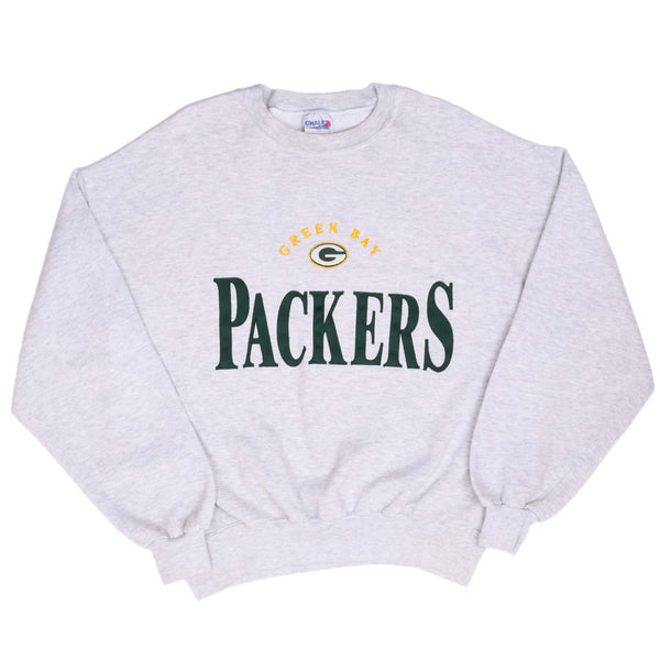 Vintage Nfl Green Bay Packers 1990S Embroidered Sweatshirt Size Large