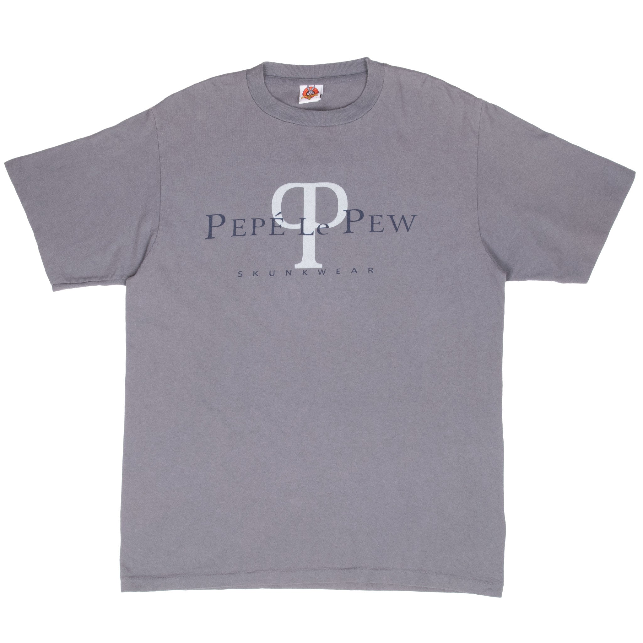 Vintage Looney Tunes Pepe Le Pew Skunkwear 1997 Tee Shirt Large Made In Usa With Single Stitch Sleeves