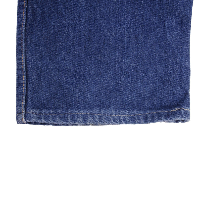 Beautiful Indigo Levis 505 Jeans Made in USA with Medium Dark wash, Not Original Hem  Size on Tag 40X32  Actual Size 40X30.5  Back Button #532