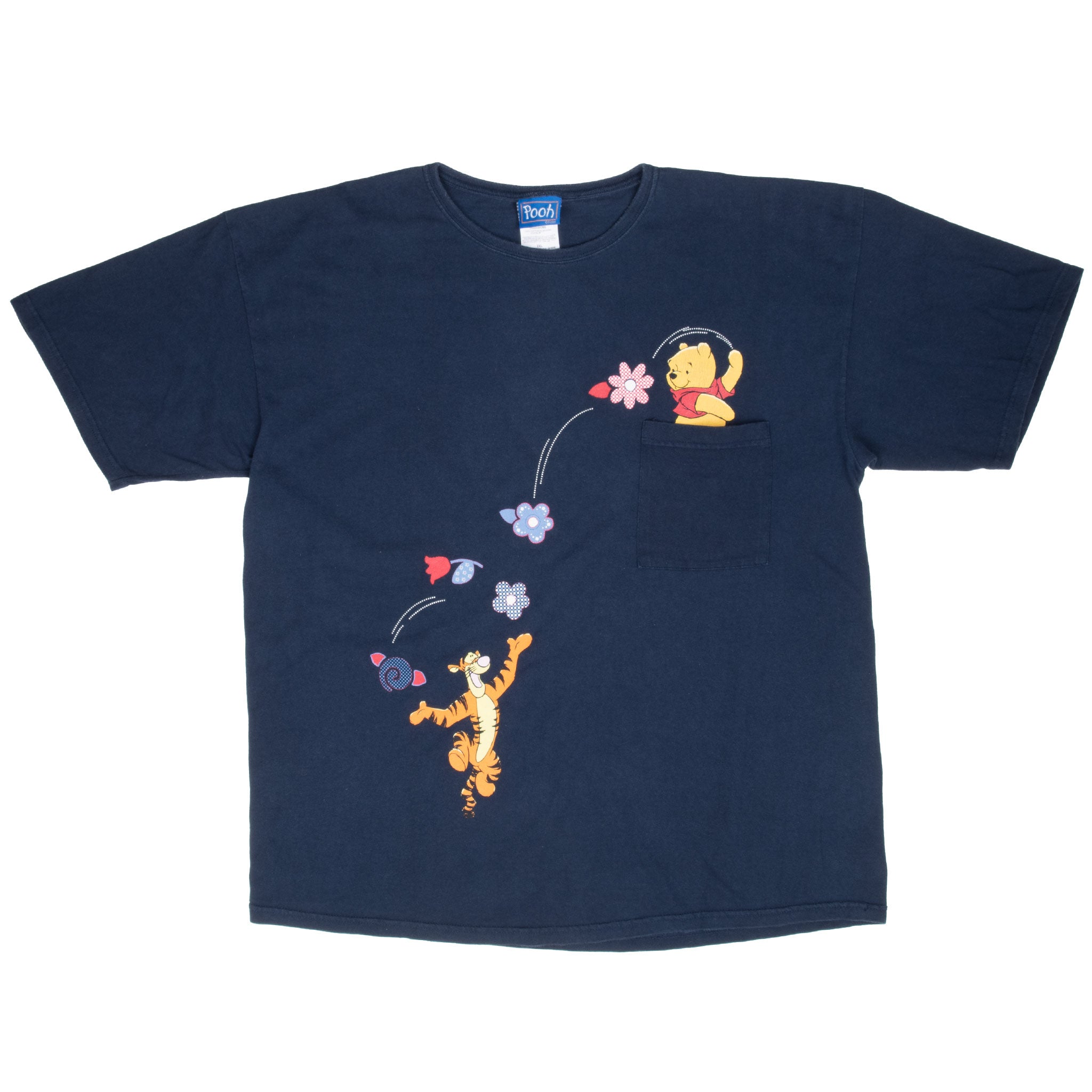 Vintage Disney Winnie The Pooh Tigger Pokcet Tee Shirt Size 2XL