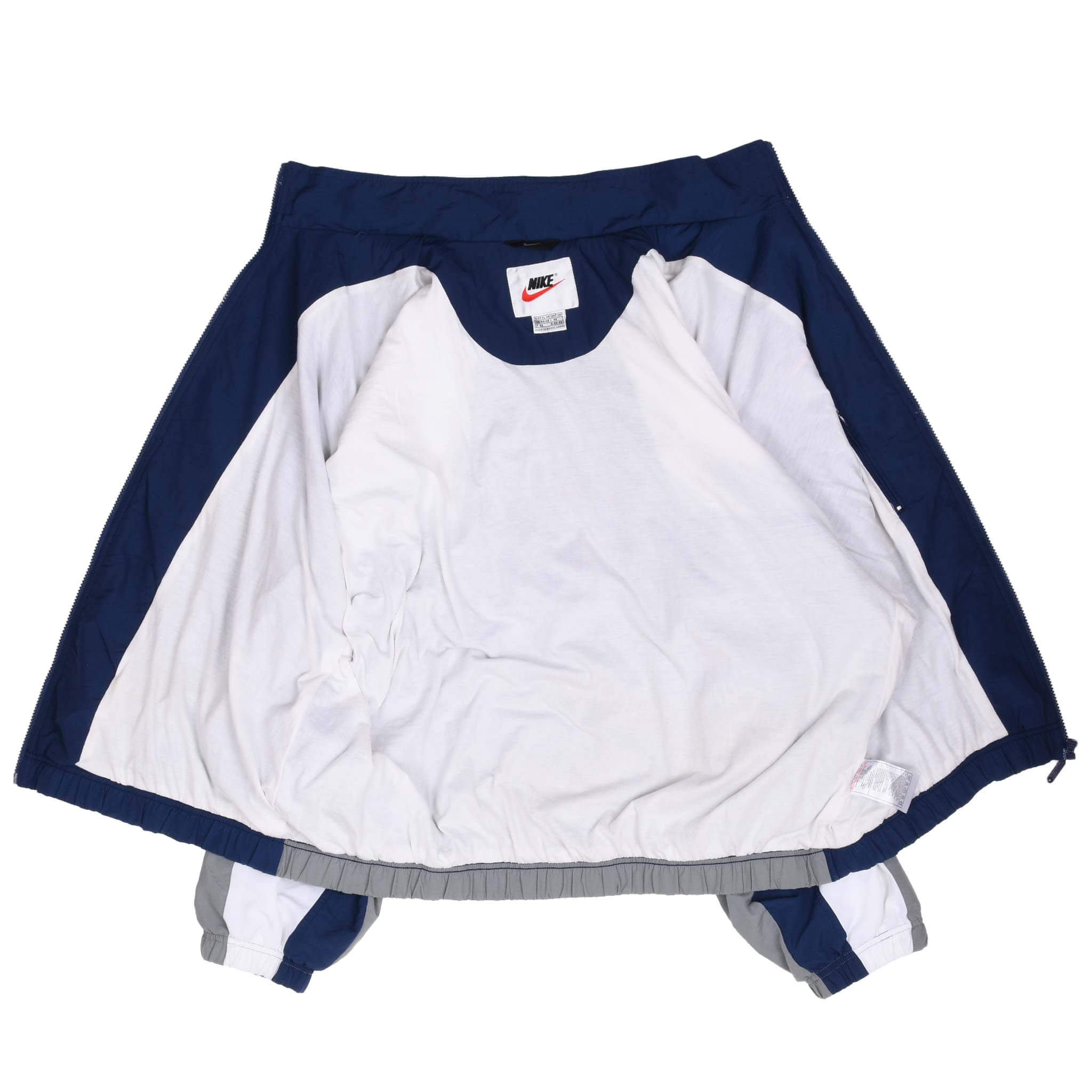 Vintage Nike Classic Swoosh Blue Windbreaker Jacket 1990S Size XL