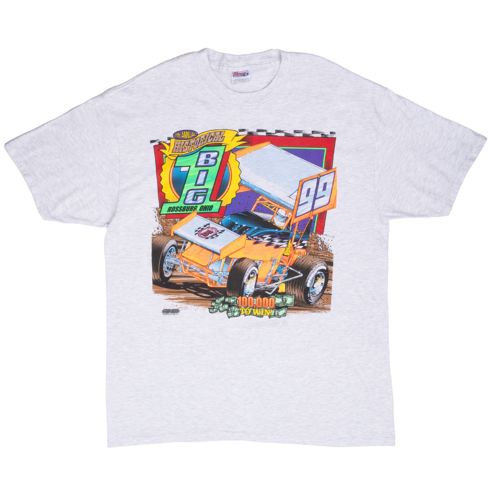Vintage Racing Big Rossburg Ohio Speedway 1999 Tee Shirt Size XL