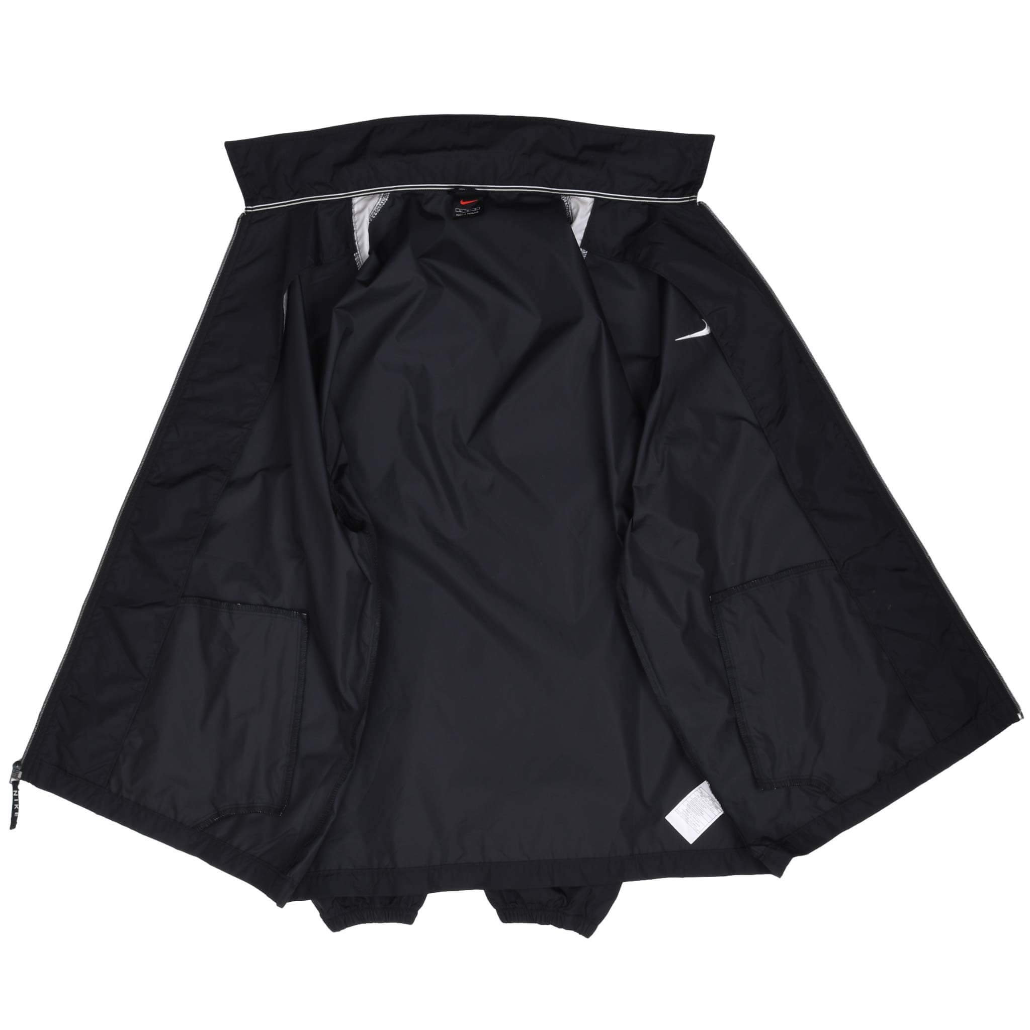 Vintage Nike Classic Swoosh Black Windbreaker Jacket 1990S Size Large