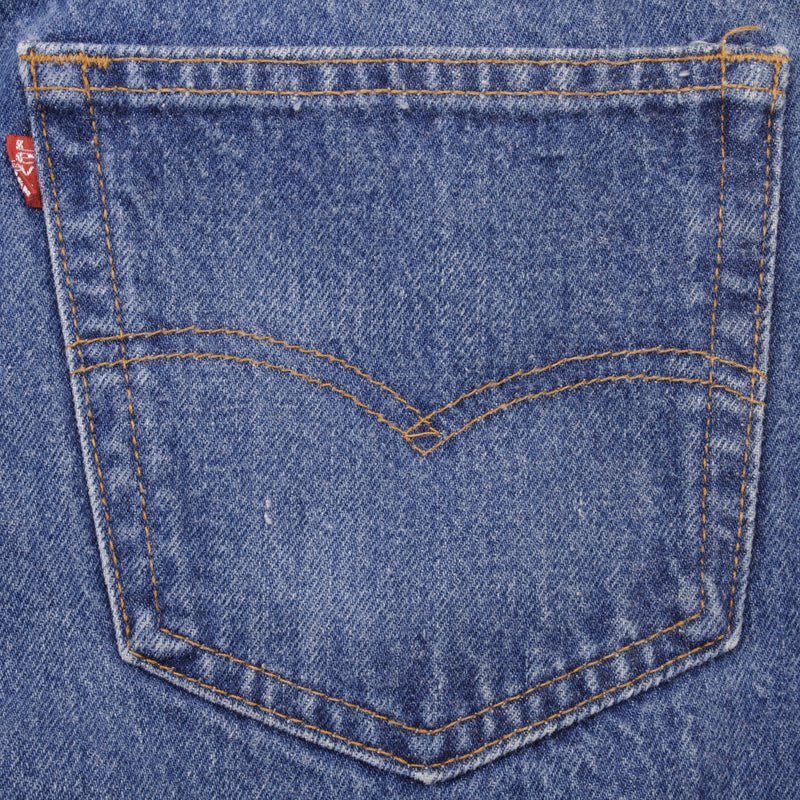 Beautiful Indigo Levis 501 Jeans 1980s Made in USA with Medium Wash   Size on tag 34X40 Actual Size 33X37 Back Button #501