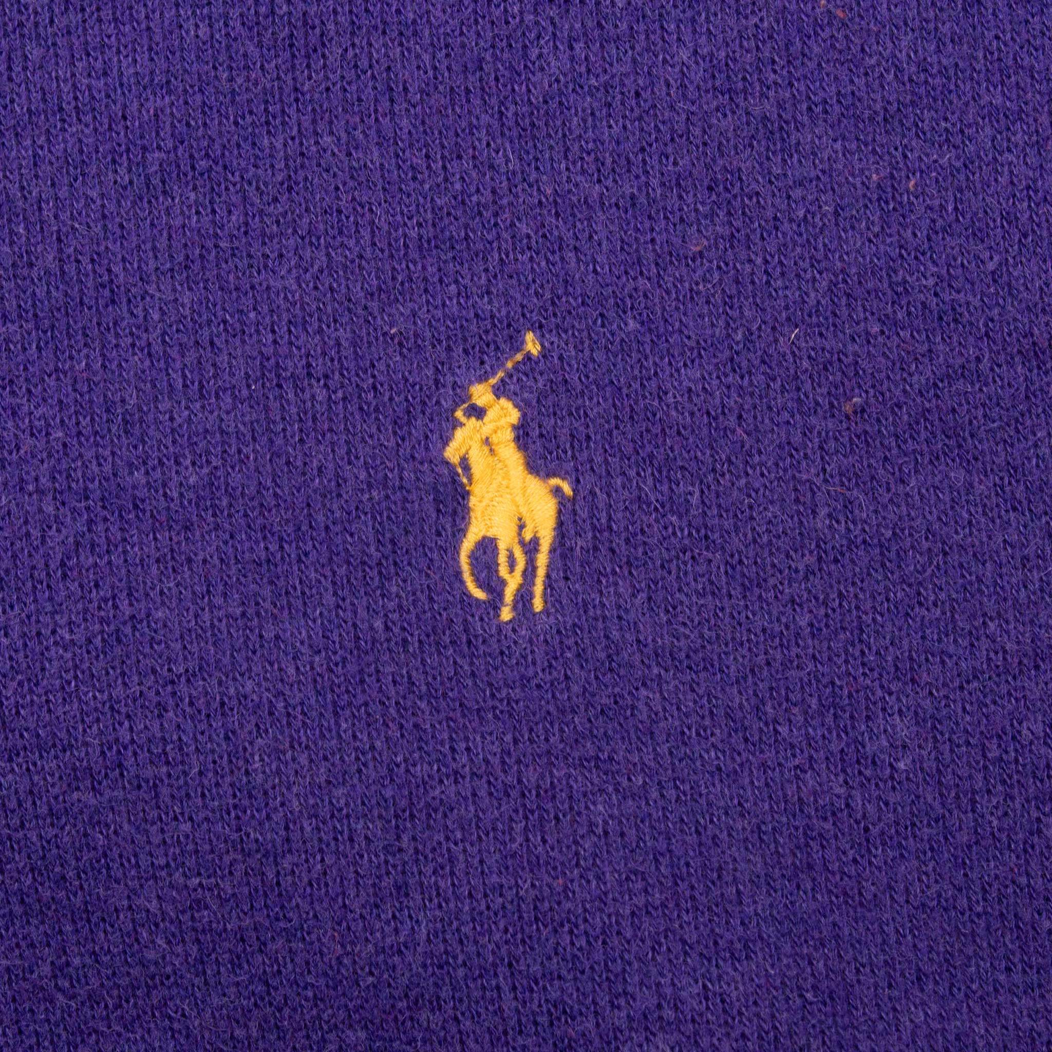 Vintage Ralph Lauren Purple Quarter Zip Sweater Size Large