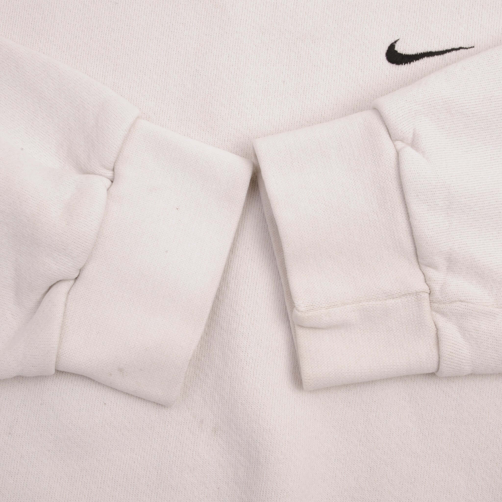 Vintage White Nike Classic Small Swoosh Sweatshirt 2000S Size Medium