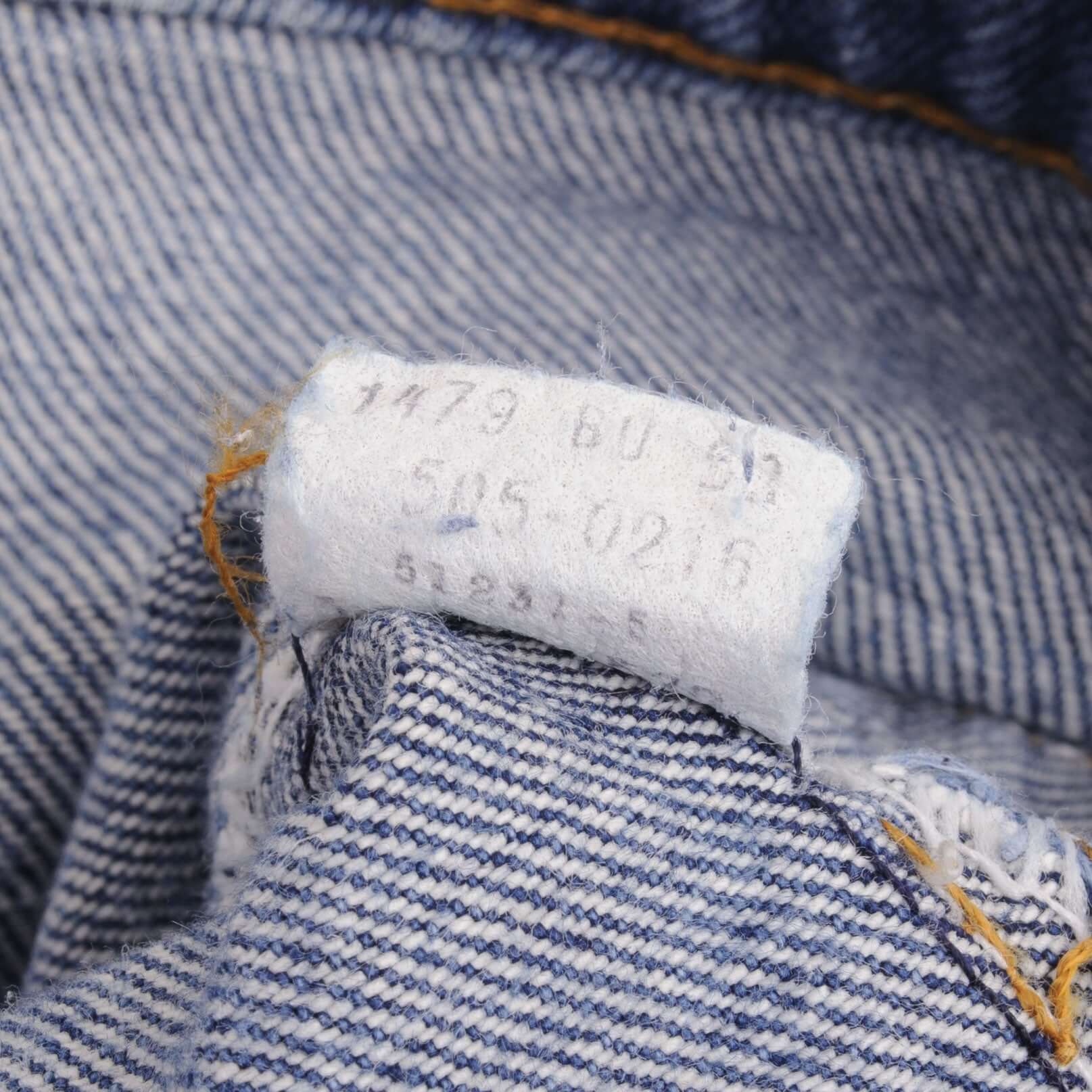 Beautiful Indigo Levis 505 Jeans Made in USA with Medium Light wash With Some light Whiskers.  Size on Tag 36X30 Actual Size 35X30 Back Button #532