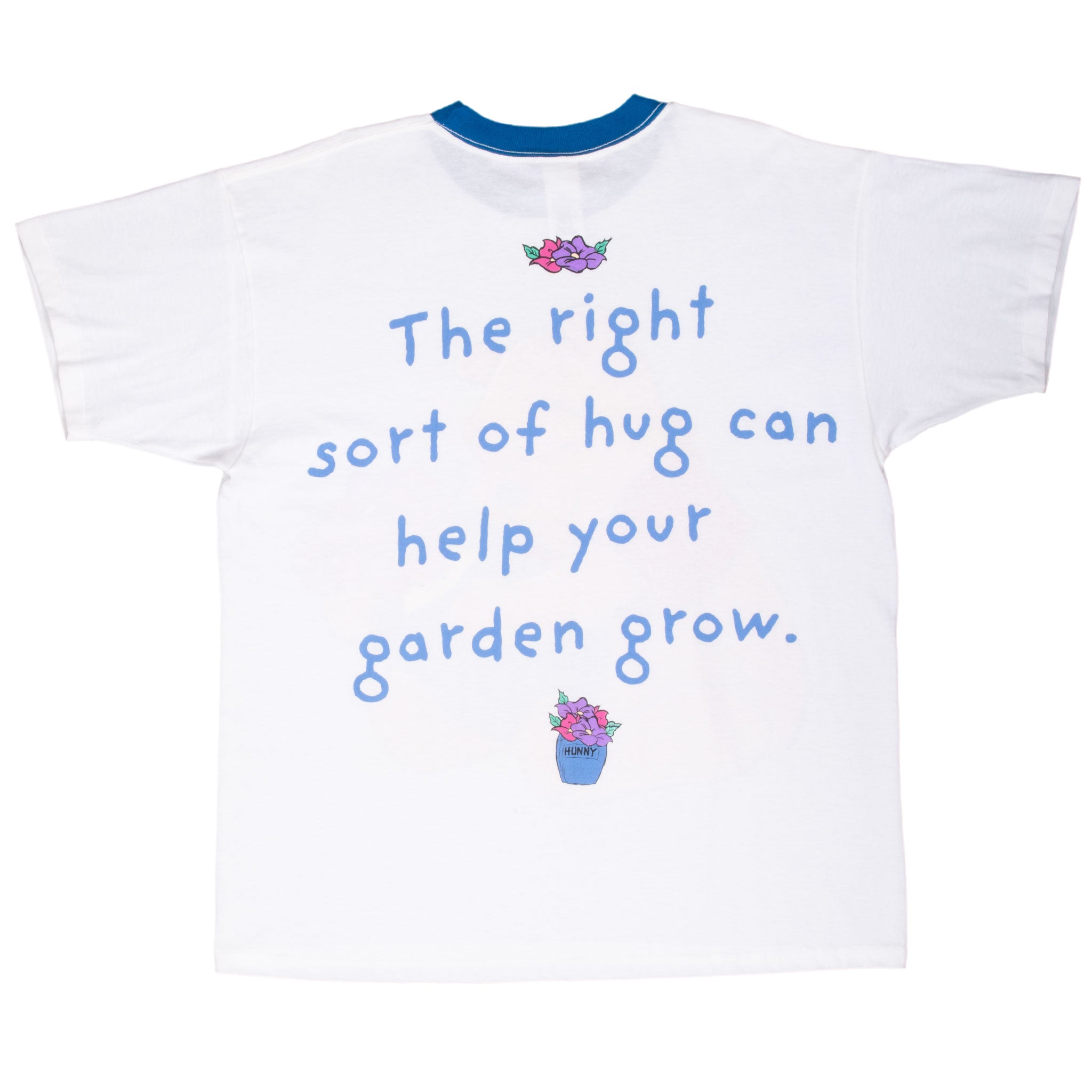 Vintage Disney Winnie The Pooh Flower 1990S Ringer Tee Shirt Size XL With Singe Stitch Sleeves