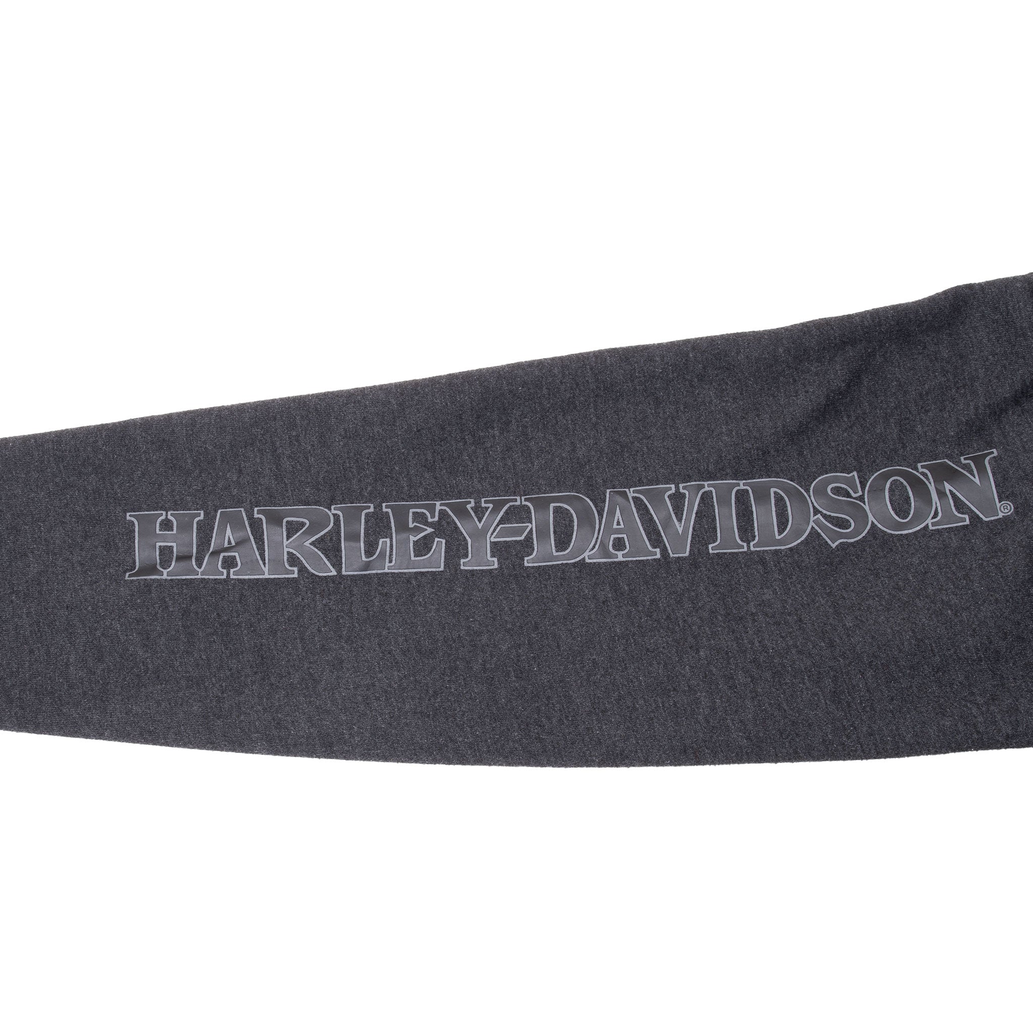 Vintage Harley Davidson Skull Full Zip Black Hoodie Sweatshirt 2000S Size Medium