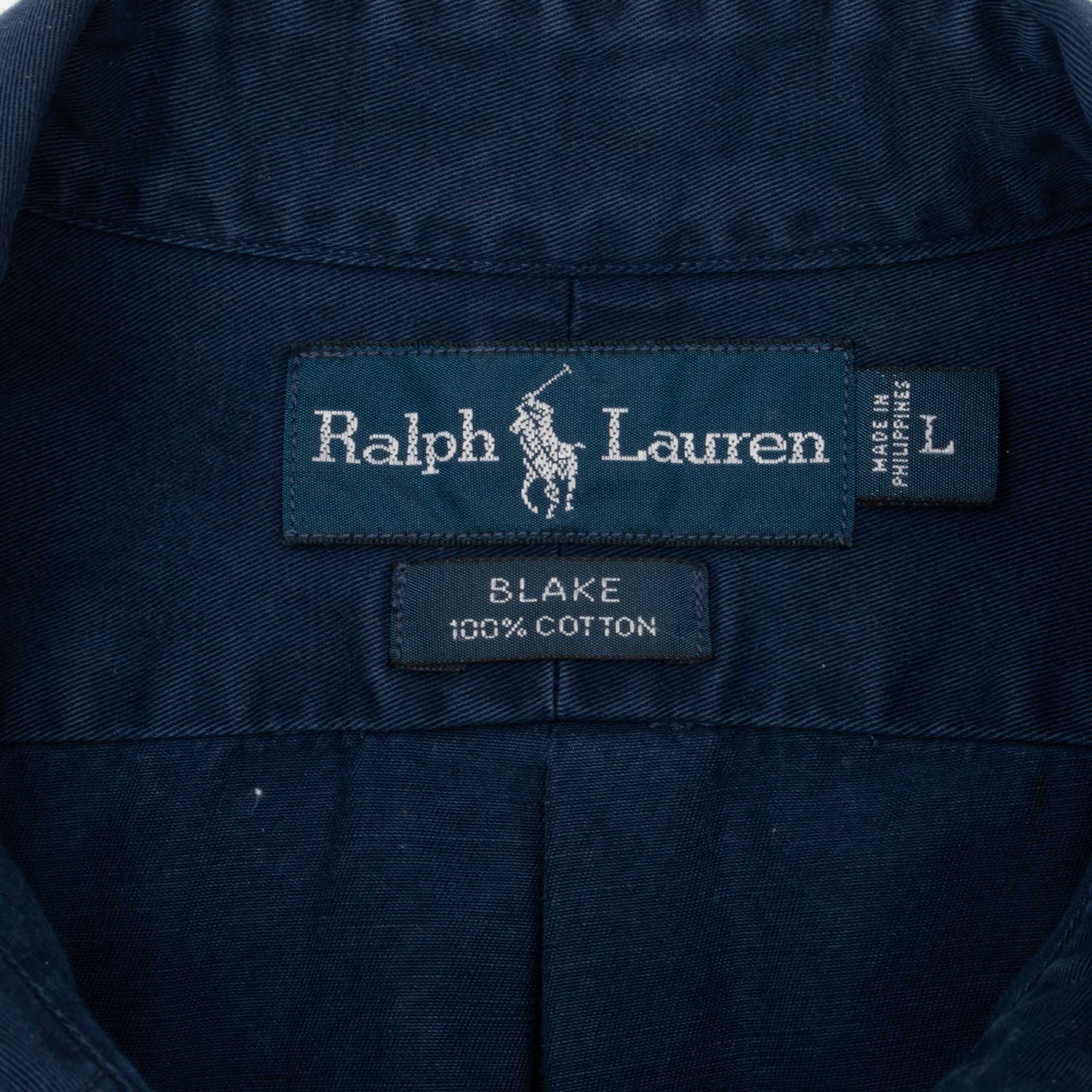 Vintage Ralph Lauren Blue Shirt 1990S Size Large