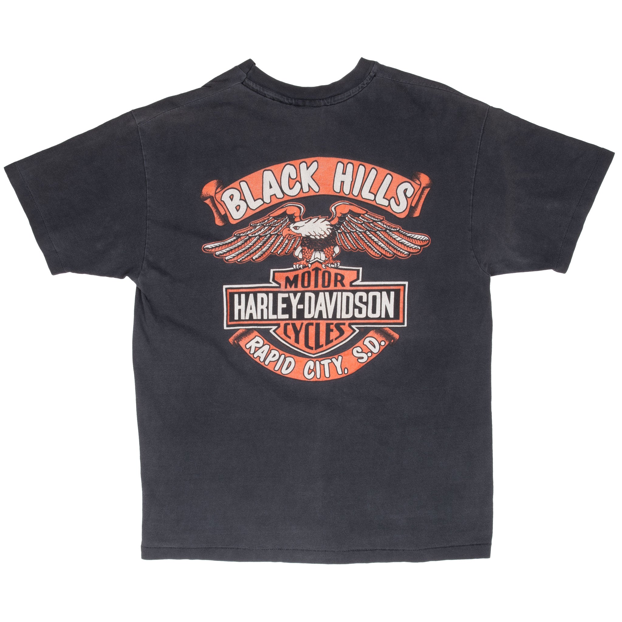 Vintage Harley Davidson Rapid City South Dakota 1993 Tee Shirt Size Large Made In Usa With Single Stitch Sleeves