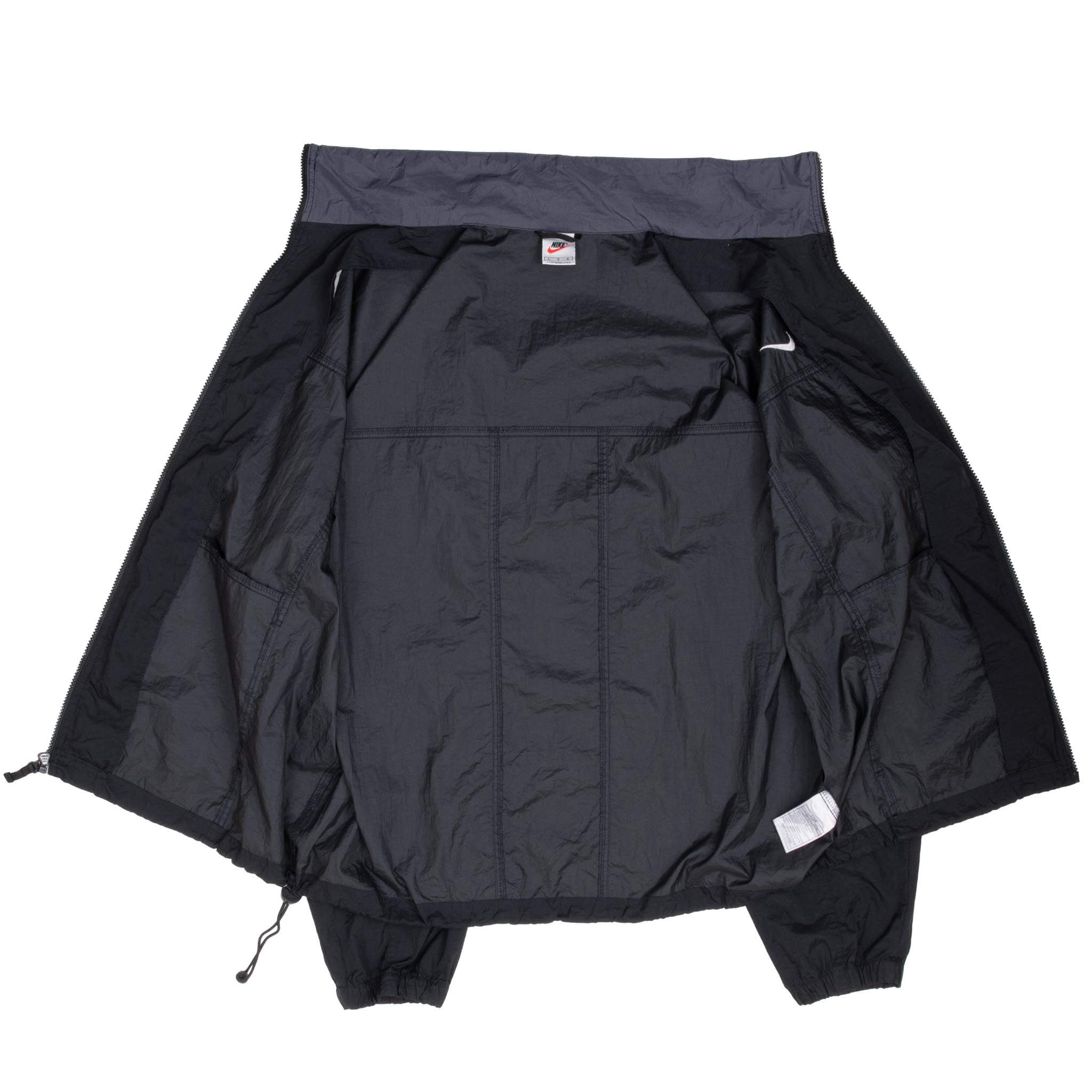 Vintage Nike Classic Swoosh Black Windbreaker Jacket 1990S Size Large