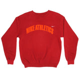VINTAGE NIKE ATHLETICS RED SWEATSHIRT LATE 1990s SIZE SMALL MADE IN USA
