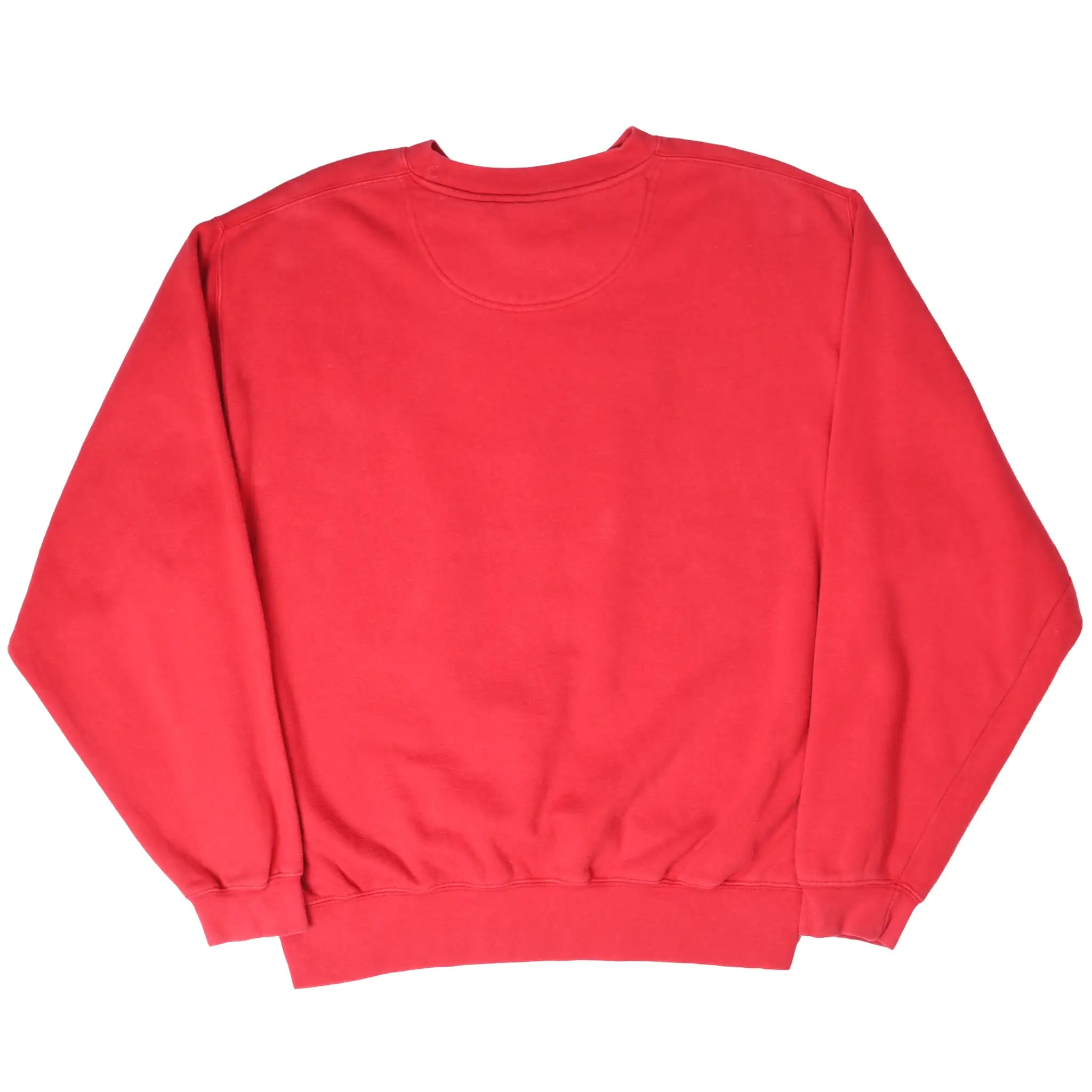 Back of red Nike Ohio State Buckeyes crewneck sweatshirt