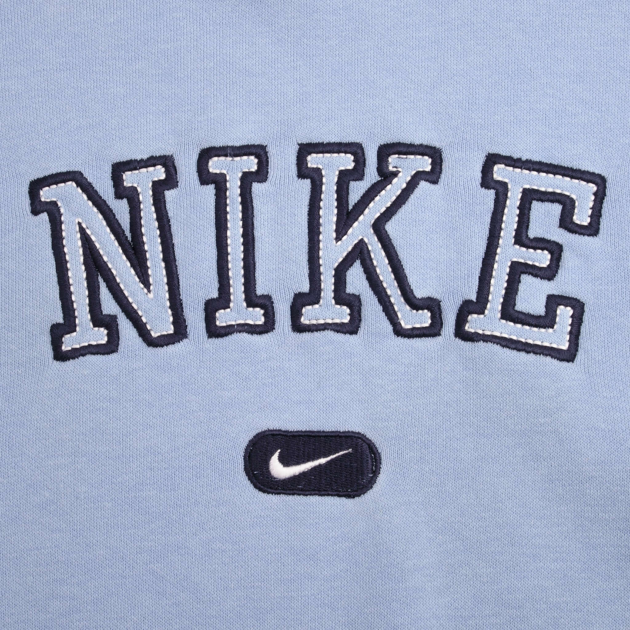 Vintage Nike Spellout Swoosh Blue Hoodie Sweatshirt 2000S Size XL