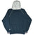 Back of navy Fresno State Bulldogs Starter hoodie with gray hood and contrast stitching