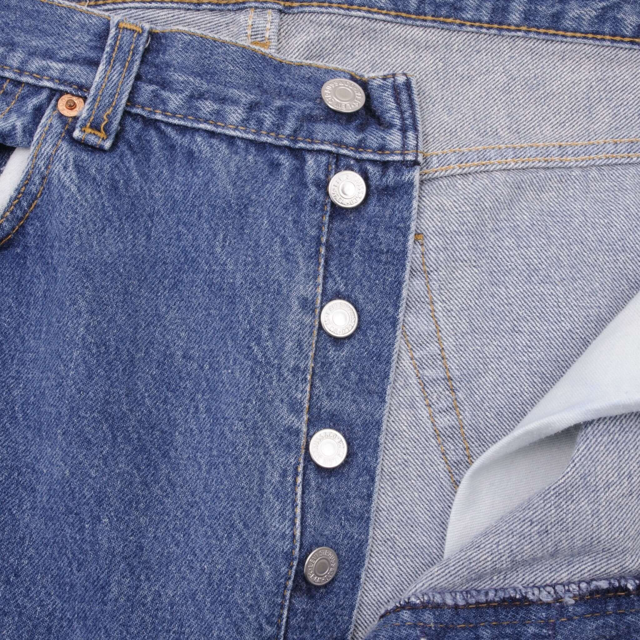 Beautiful Indigo Levis 501 Jeans 1980s Made in USA with Medium Wash   Size on tag 36X30 Actual Size 35X27 Back Button #511