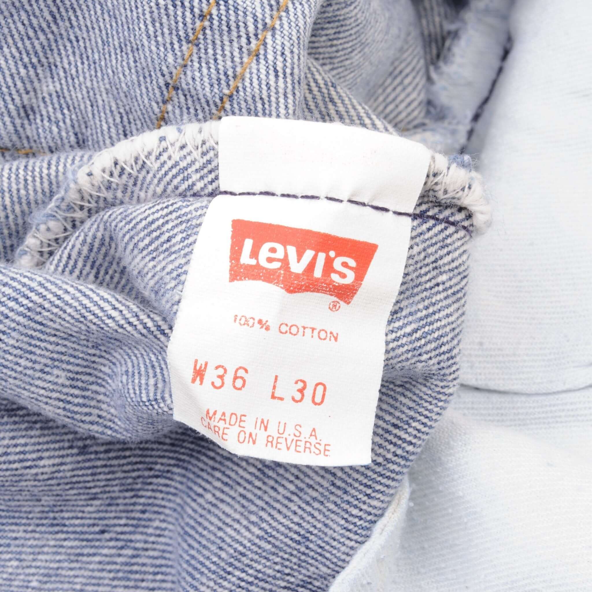 Beautiful Indigo Levis 501 Jeans 1980s Made in USA with Medium Wash   Size on tag 36X30 Actual Size 35X27 Back Button #511