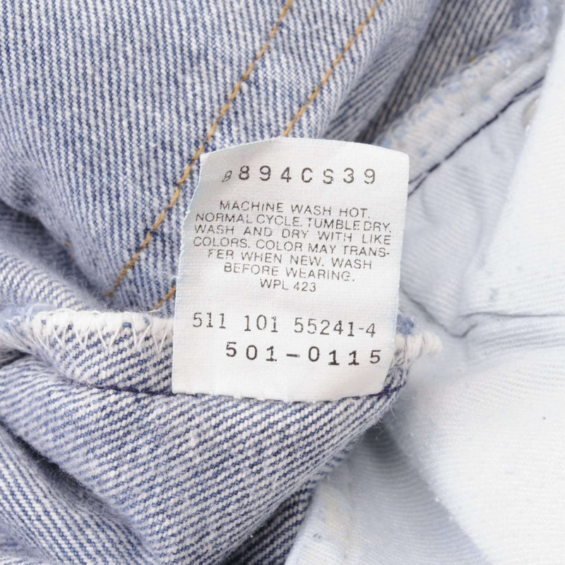 Beautiful Indigo Levis 501 Jeans 1980s Made in USA with Medium Wash   Size on tag 36X30 Actual Size 35X27 Back Button #511