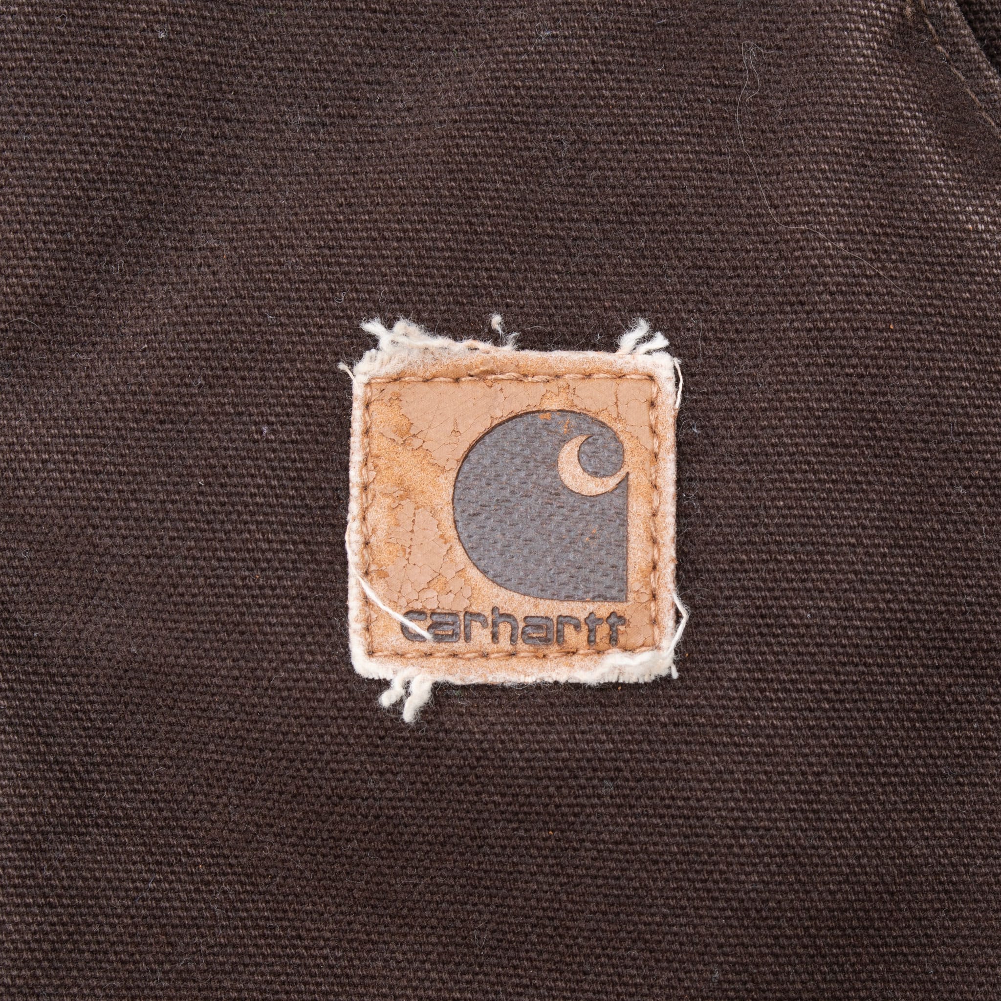Vintage Carhartt Brown Quilt Lined Vest Jacket V02Dkb 2004 Size Medium Made In USA