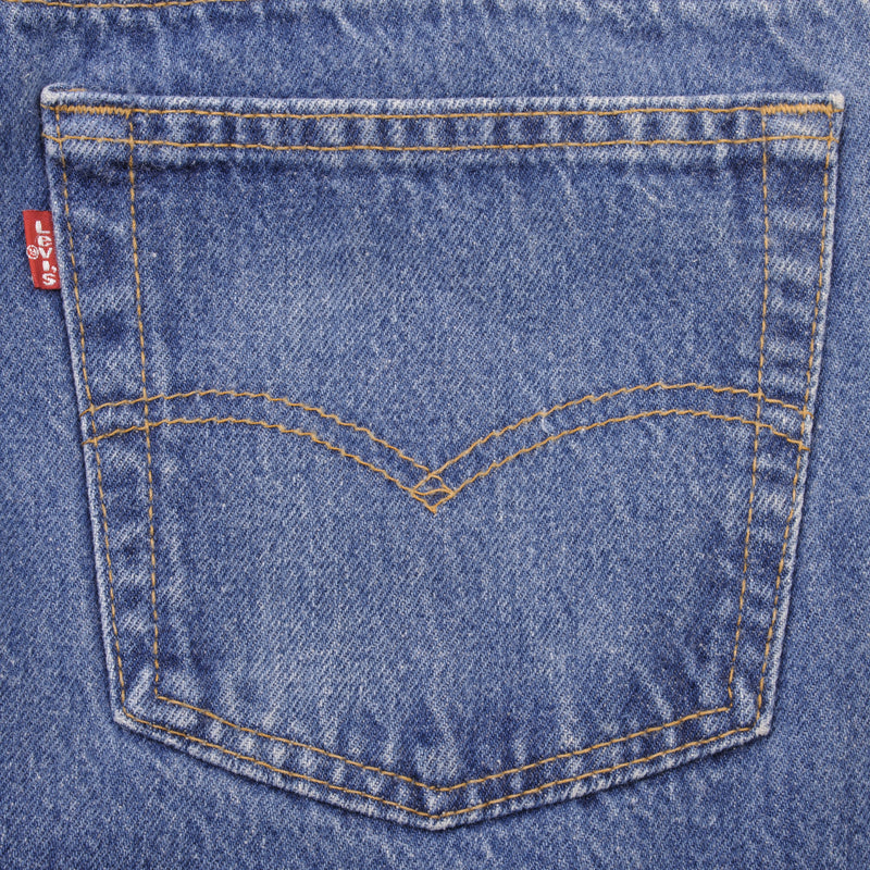 Beautiful Indigo Levis 501 Jeans 1980s Made in USA with Medium Wash   Size on tag 36X30 Actual Size 35X27 Back Button #511