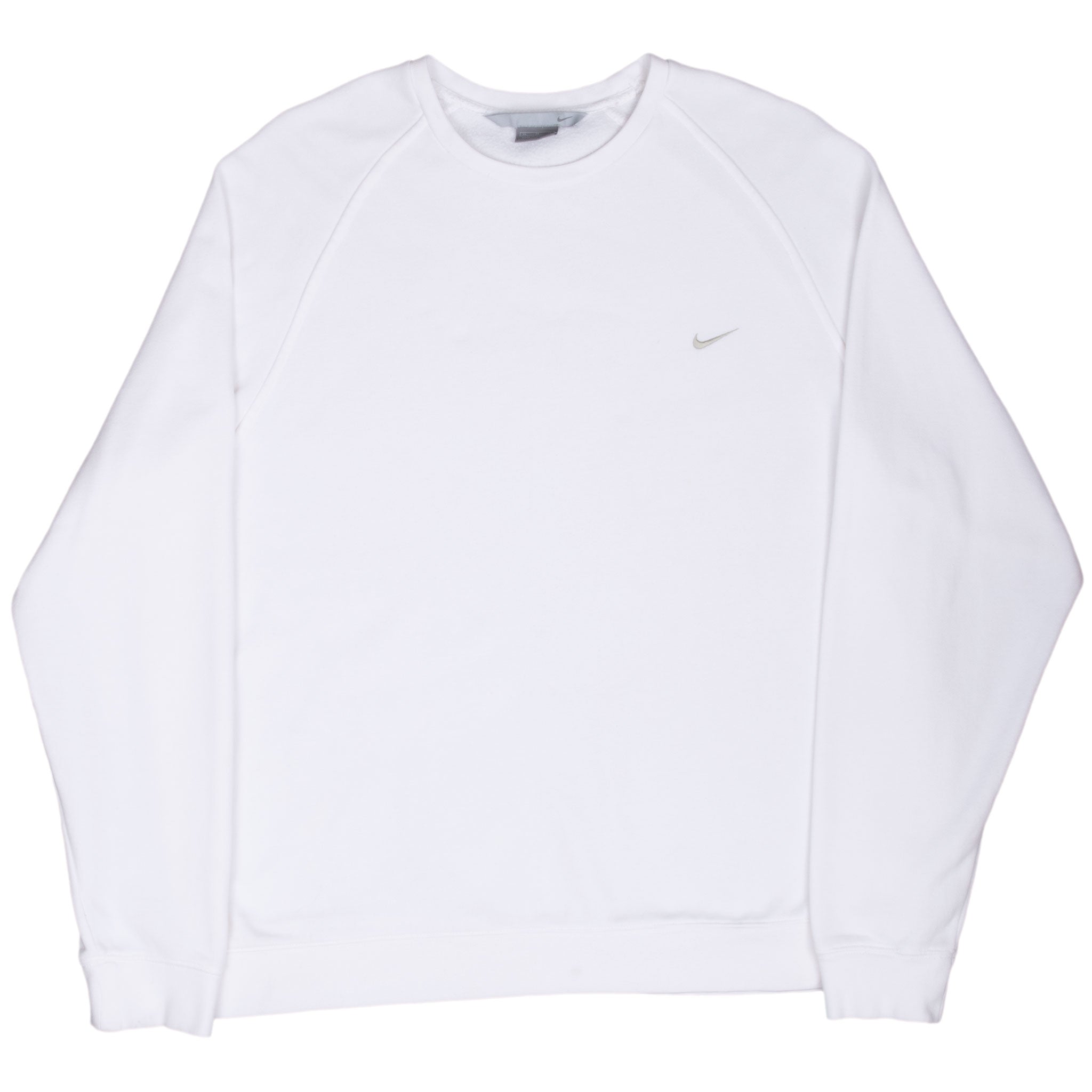 Vintage Nike Classic Swoosh White Sweatshirt 2000S Size XL