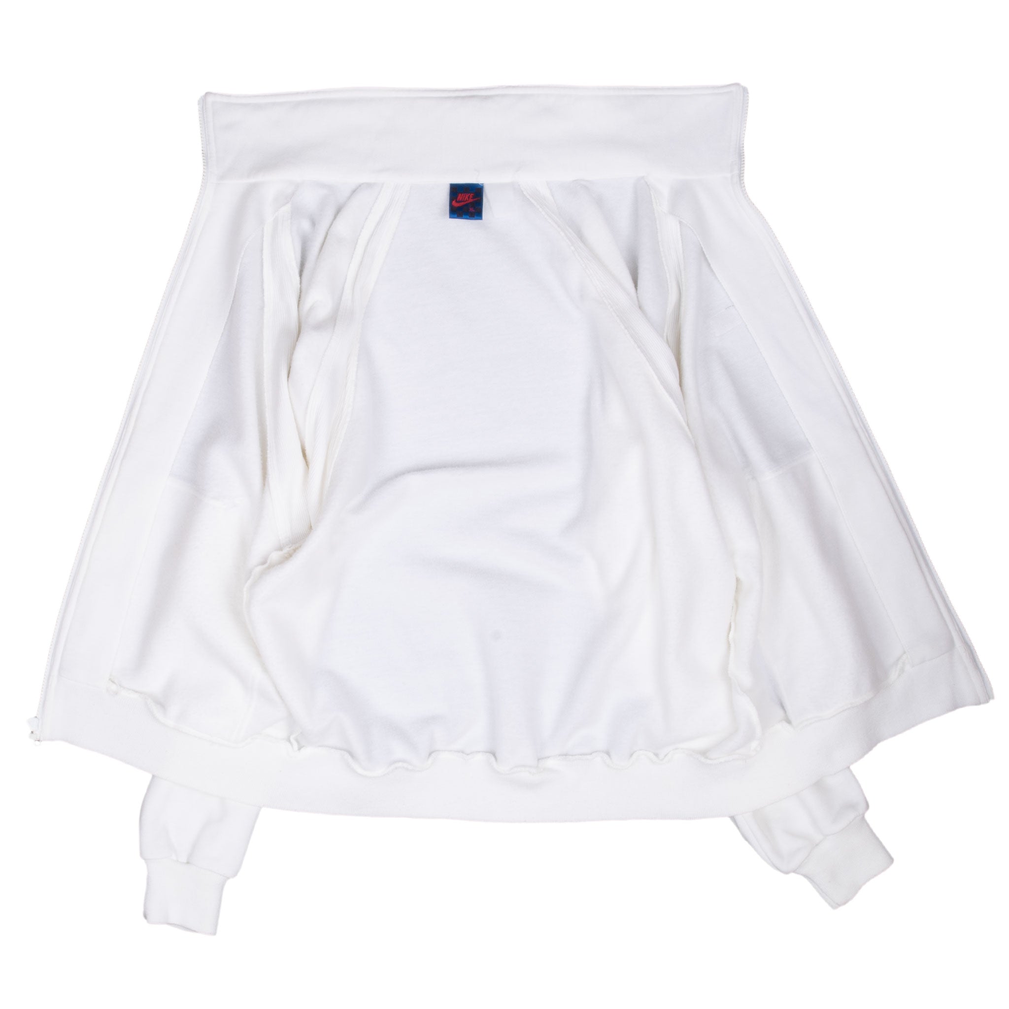 Vintage Nike Checkered White Full Zip Sweatshirt 1990S Size XL