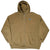 Front view of khaki green Harley-Davidson zip hoodie with hood, pockets, and embroidered chest logo