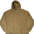 Front of khaki green Harley-Davidson full-zip hoodie with chest embroidery and sleeve detail