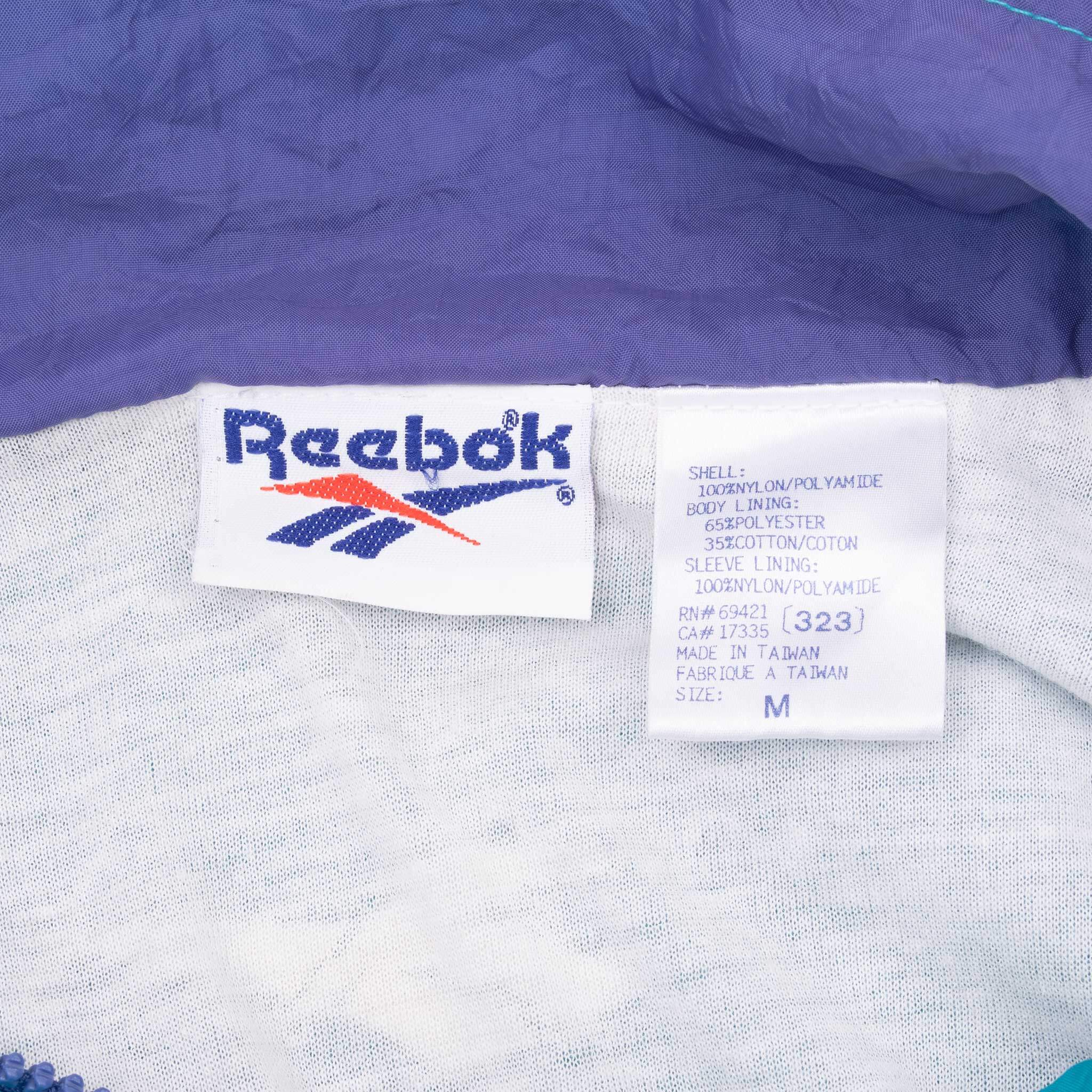 Vintage Reebok Neon Windbreaker Jacket 1990S Size Medium