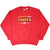 Full front view of red Kansas City Chiefs sweatshirt with embroidered team graphic