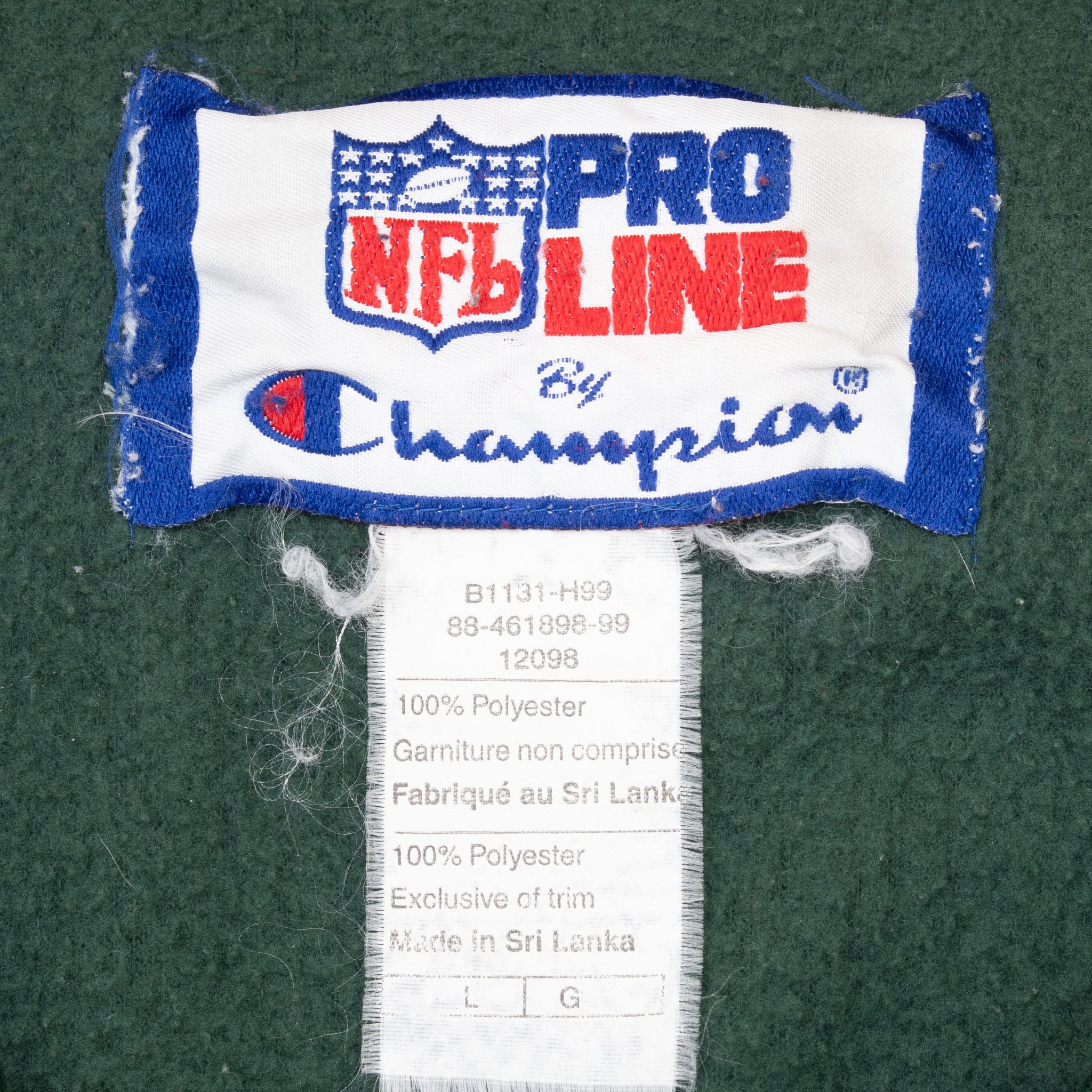 Vintage Nfl Green Bay Packers Quarter Zip Champion Fleece Jacket Size Large 1990S