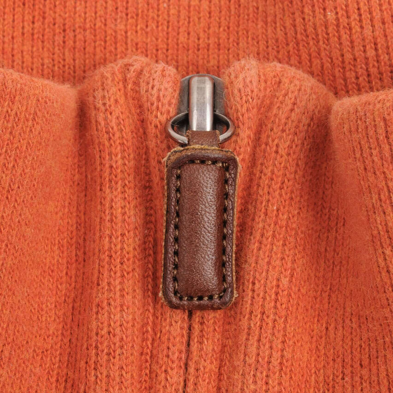Vintage Polo Ralph Lauren Orange Quarter Zip Sweater 1990s Size XL