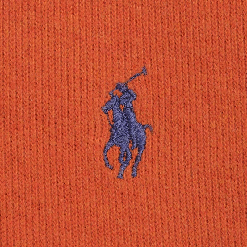 Vintage Polo Ralph Lauren Orange Quarter Zip Sweater 1990s Size XL