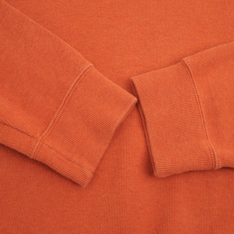 Vintage Polo Ralph Lauren Orange Quarter Zip Sweater 1990s Size XL