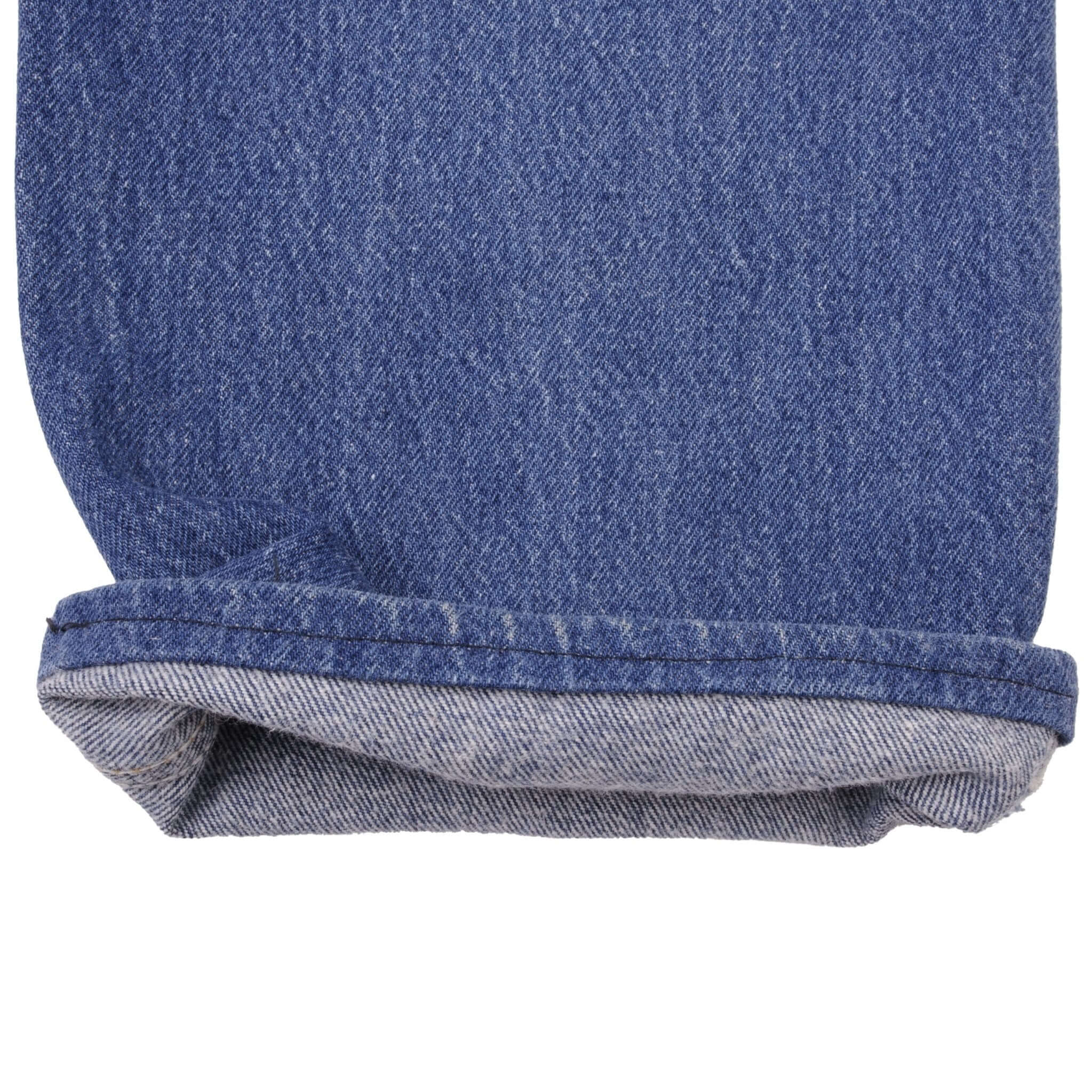 Beautiful Indigo Levis 501 Jeans 1990s Made in USA with Medium Wash   Size on tag 34X34 Actual Size 34X29 1/2 Back Button #553 Not Original Hem